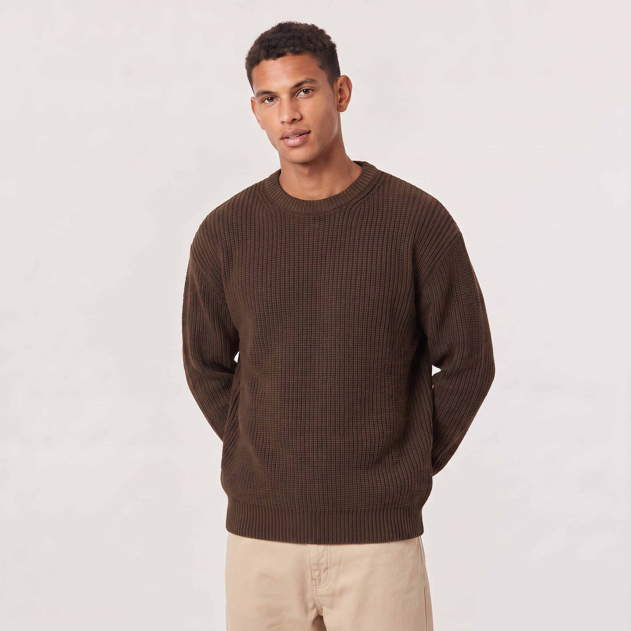 Pull-over oversize pour homme en maille structurée