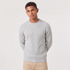 Pull en maille homme coupe décontractée avec col rond