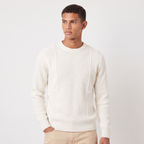 Pull en maille homme coupe décontractée avec col rond