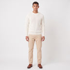 Pull en maille homme coupe décontractée avec col rond