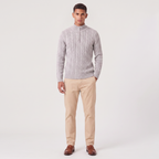 Pull en tricot pour homme avec demi-fermeture éclair