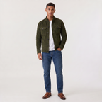 Veste camionneur homme en imitation cuir velours