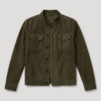 Veste camionneur homme en imitation cuir velours