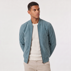Veste bomber homme en imitation cuir velours
