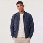 Veste bomber homme en imitation cuir velours