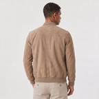Veste bomber homme en imitation cuir velours