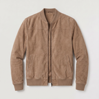 Veste bomber homme en imitation cuir velours