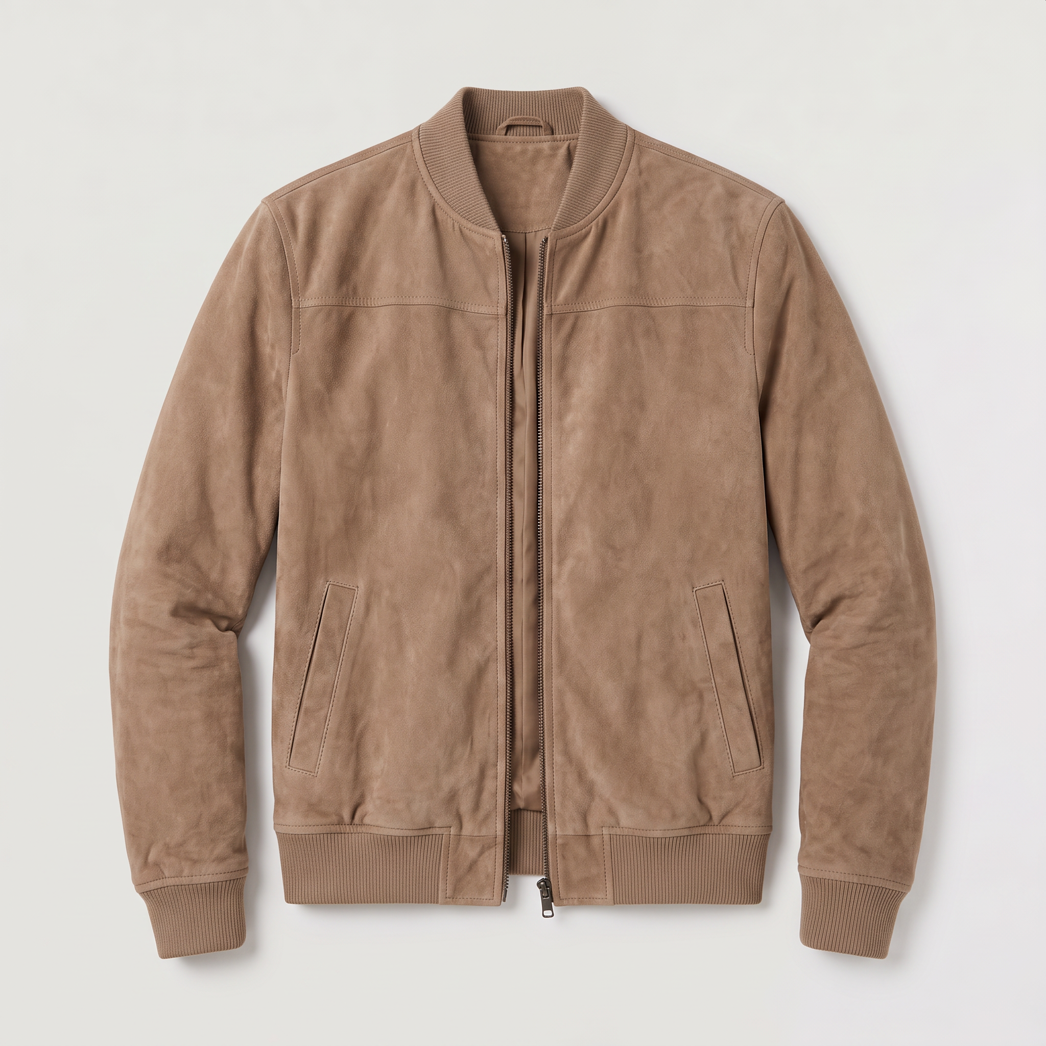 Herren Bomberjacke in Veloursleder-Optik