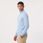 Herren Rippstrick-Wollpullover mit Rollkragen