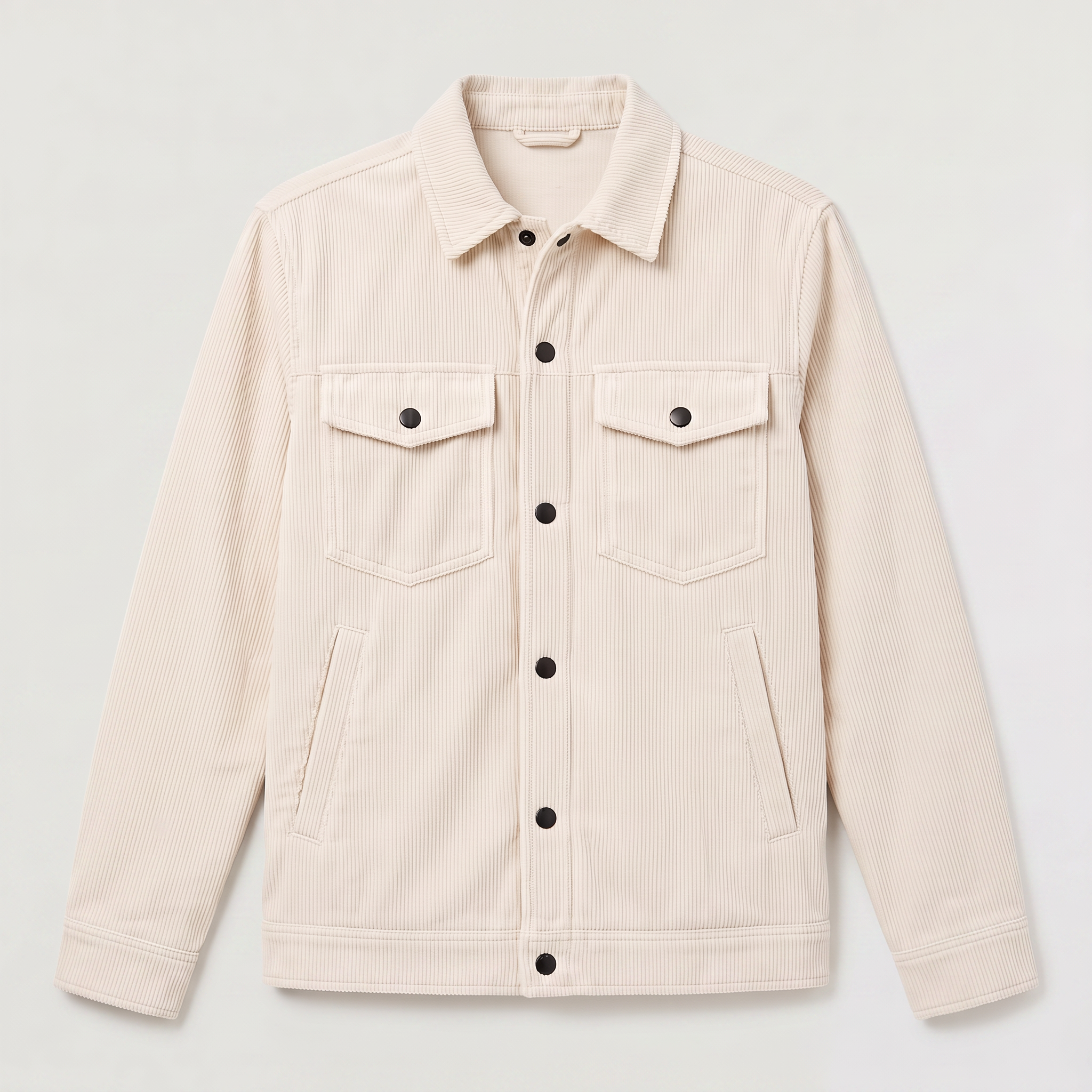Herren Cord-Overshirt mit Druckknöpfen