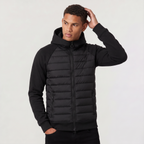 Veste matelassée hybride pour homme avec capuche