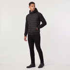 Veste matelassée hybride pour homme avec capuche