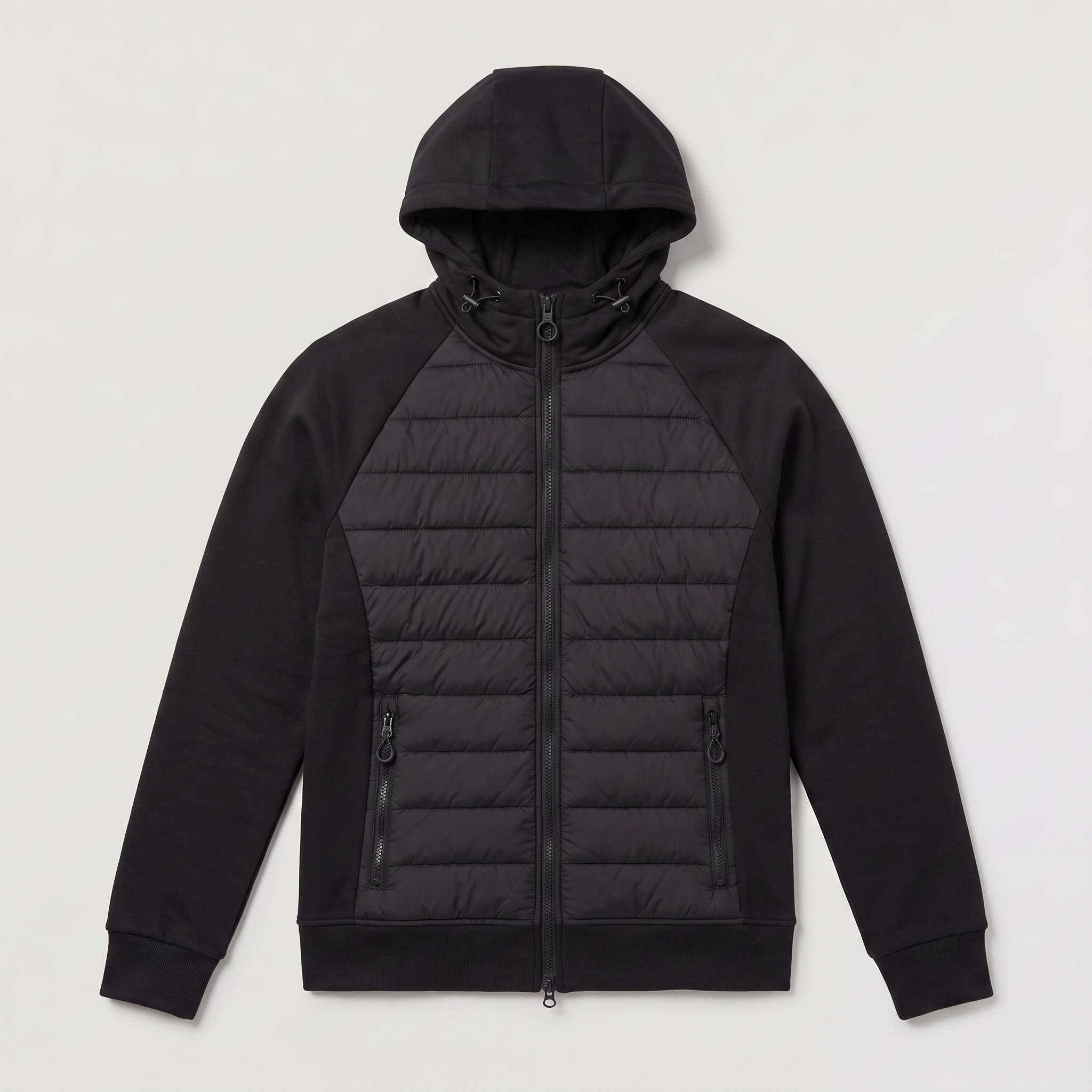 Herren Hybrid-Steppjacke mit Kapuze