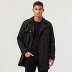 Heren Trenchcoat Dubbelgekleed met Reverskraag