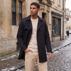 Heren Trenchcoat Dubbelgekleed met Reverskraag