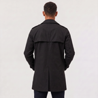 Heren Trenchcoat Dubbelgekleed met Reverskraag