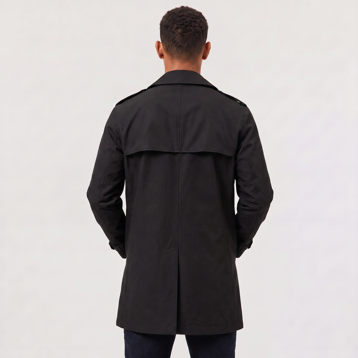 Heren Trenchcoat Dubbelgekleed met Reverskraag