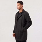 Heren Trenchcoat Dubbelgekleed met Reverskraag