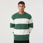 Herren Strickpullover mit Streifen Rundhals