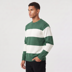 Herren Strickpullover mit Streifen Rundhals