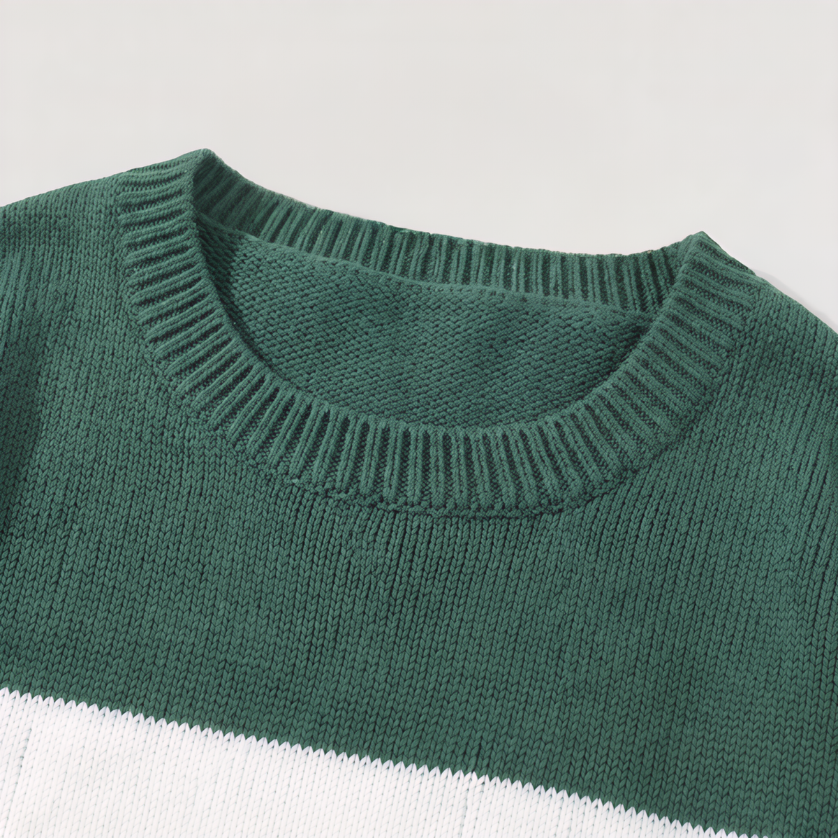 Herren Strickpullover mit Streifen Rundhals