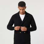 Herren Strickjacke Zweireihig mit Reverskragen