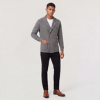 Herren Strickjacke Zweireihig mit Reverskragen