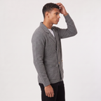 Herren Strickjacke Zweireihig mit Reverskragen