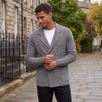 Herren Strickjacke Zweireihig mit Reverskragen