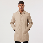 Heren Lichte Trenchcoat met Verborgen Sluiting