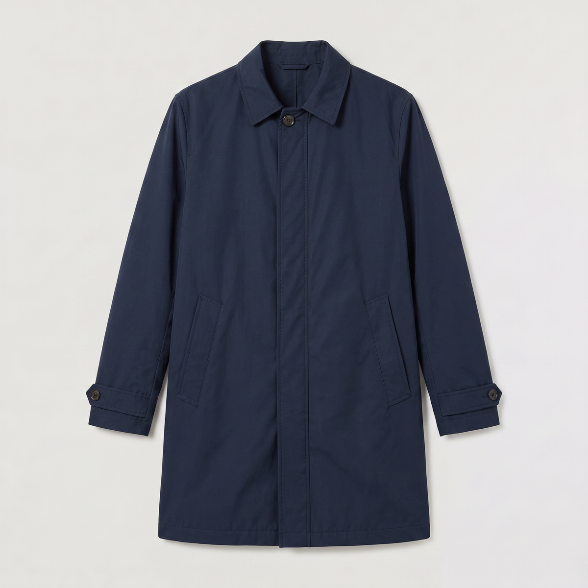 Heren Lichte Trenchcoat met Verborgen Sluiting