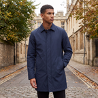 Heren Lichte Trenchcoat met Verborgen Sluiting