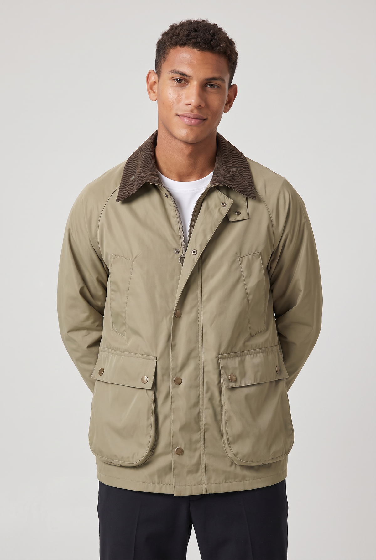 Herren Übergangsjacke mit Cordkragen
