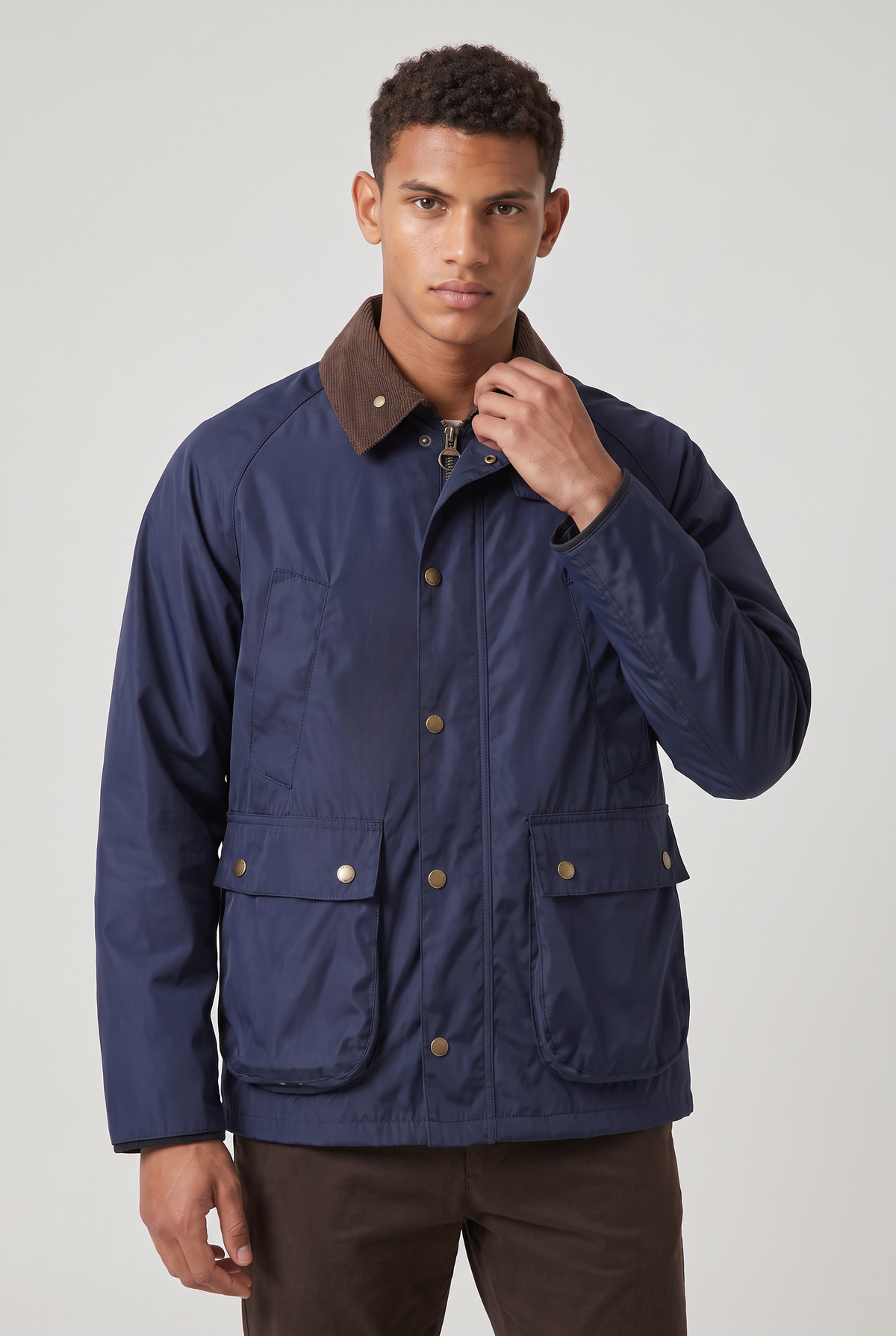 Herren Übergangsjacke mit Cordkragen