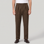 Klassische Herren-Stoffhose mit Fischgrätmuster