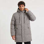 Gewatteerde Heren Winterparka met Capuchon