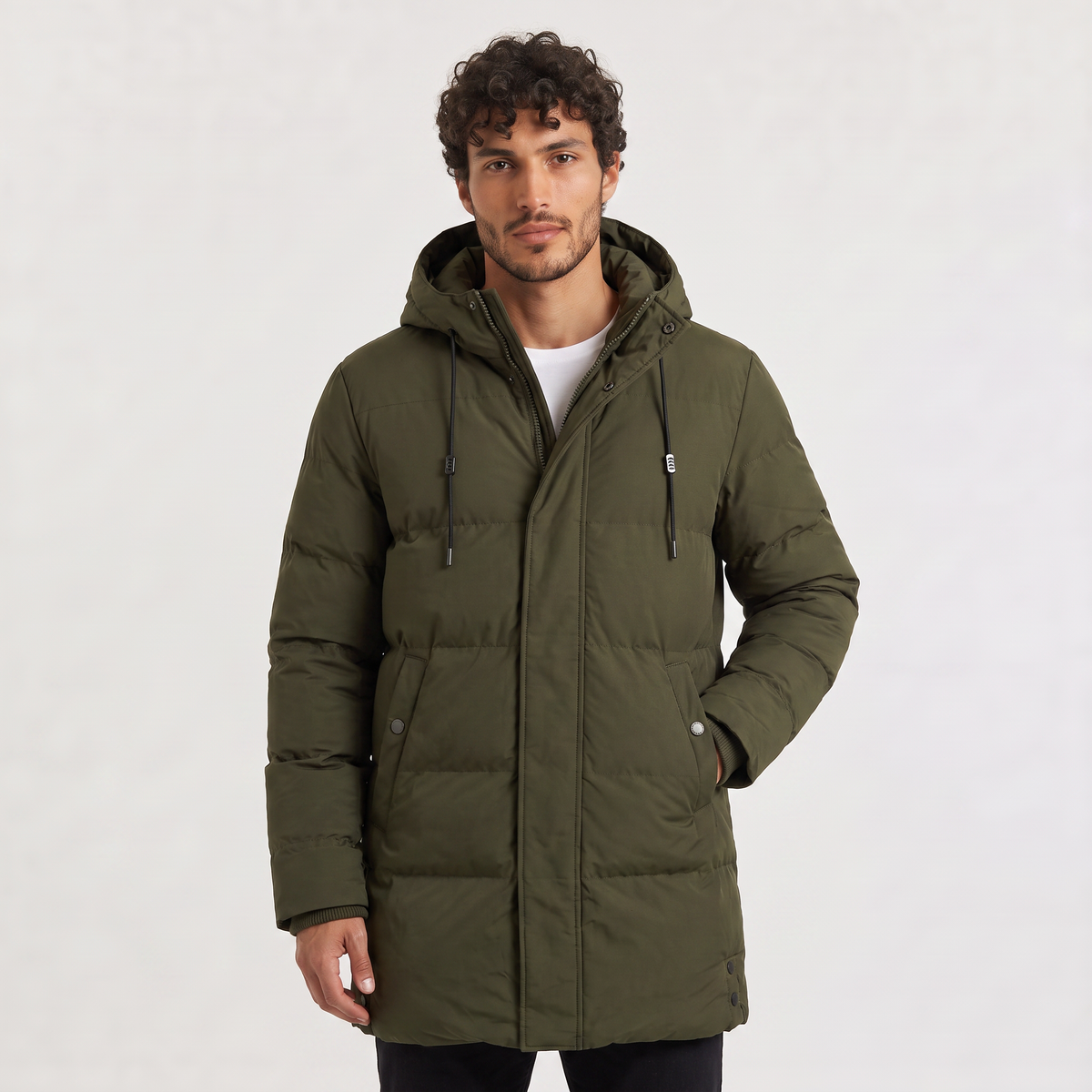 Gefütterter Herren Winterparka mit Kapuze