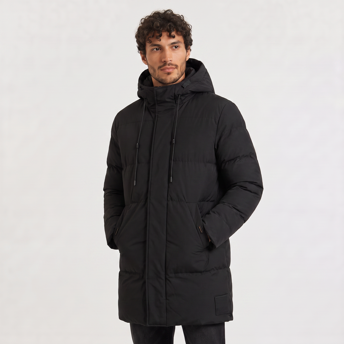 Gefütterter Herren Winterparka mit Kapuze