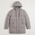 Gewatteerde Heren Winterparka met Capuchon