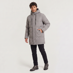 Gewatteerde Heren Winterparka met Capuchon
