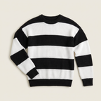 Pull en maille rayé pour homme avec col rond et coupe décontractée