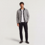 Cardigan homme avec patte de boutonnage, détails contrastants et col revers