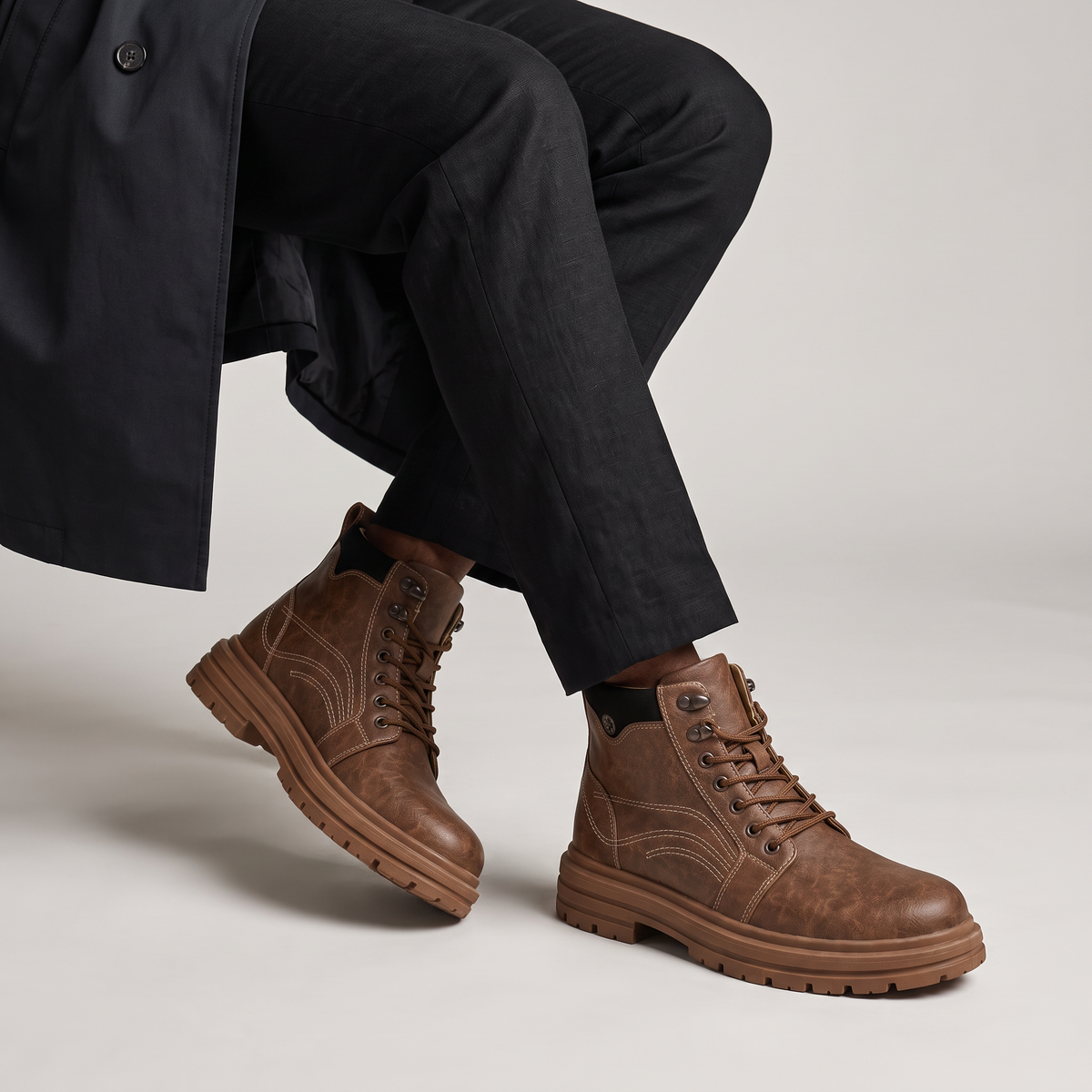 Herren Vintage Schnürstiefeletten