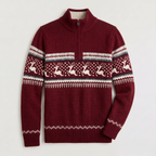 Pull Fair-Isle pour hommes avec fermeture éclair