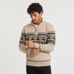 Pull Fair-Isle pour hommes avec fermeture éclair