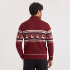 Pull Fair-Isle pour hommes avec fermeture éclair