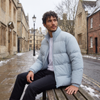 Herren Steppjacke mit hohem Kragen