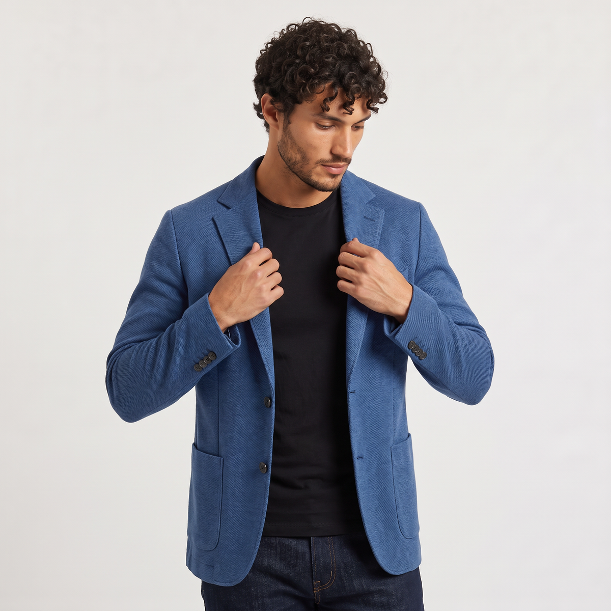 Herren Strickblazer mit taillierter Passform