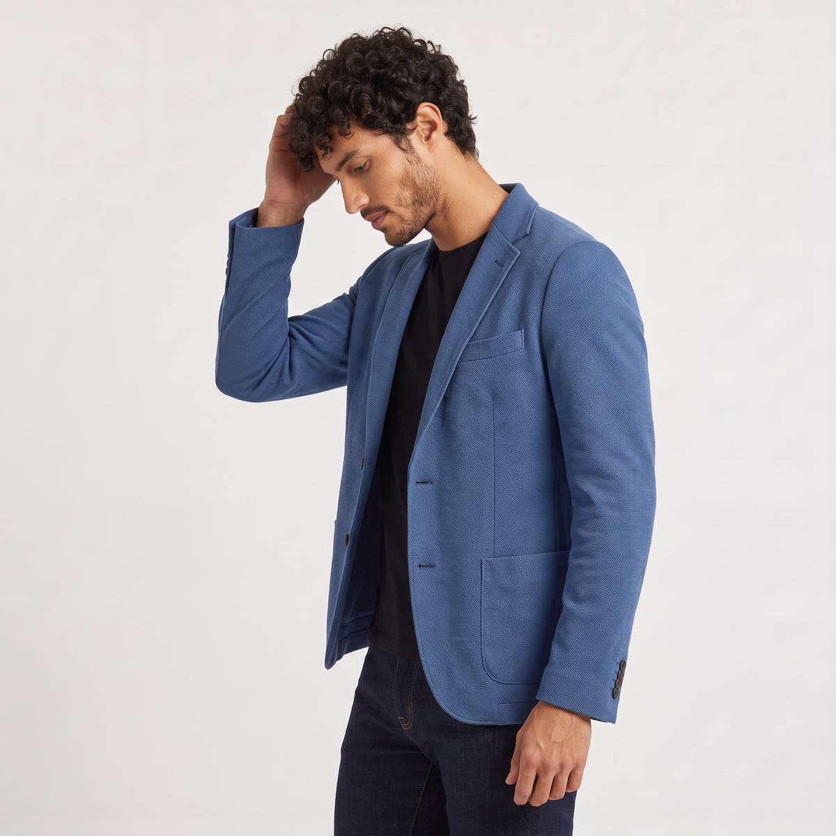 Herren Strickblazer mit taillierter Passform
