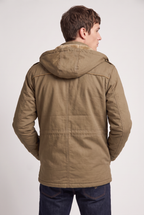 Herren Baumwolljacke mit Kapuze und Fleecefutter